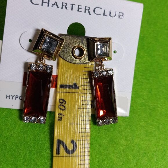 NWT Charter Club Gold tone metal necklace, earrings and bracelet - Picture 7 of 8